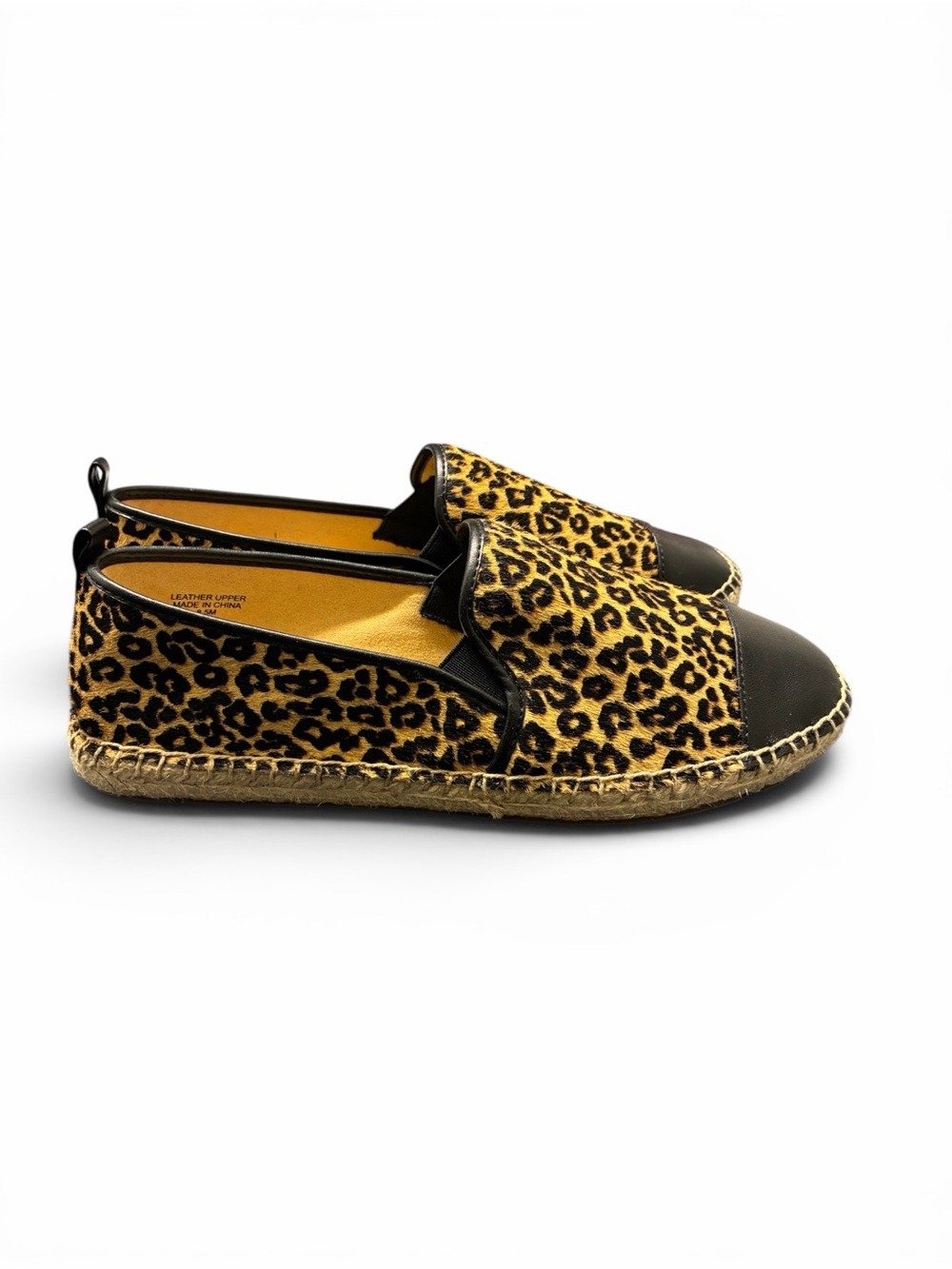 Talbots Leopard Print Espadrilles with Black Toe